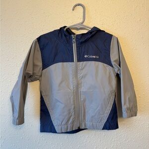Columbia Boys 3T Windbreaker Jacket - Navy & Light Gray